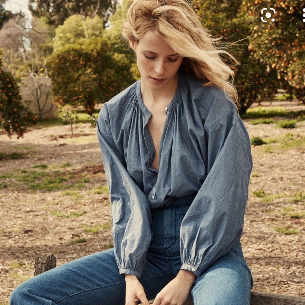 Doen Jane Blouse in Chambray